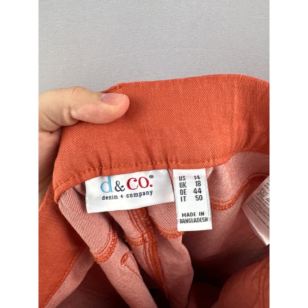 Women’s D&Co Size 14 Burnt Orange Straight Leg Pants - Picture 5 of 6